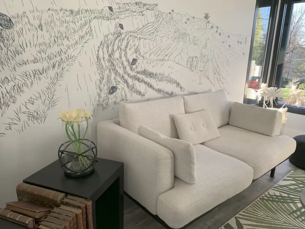 Fresque artistique intérieure à Gironde